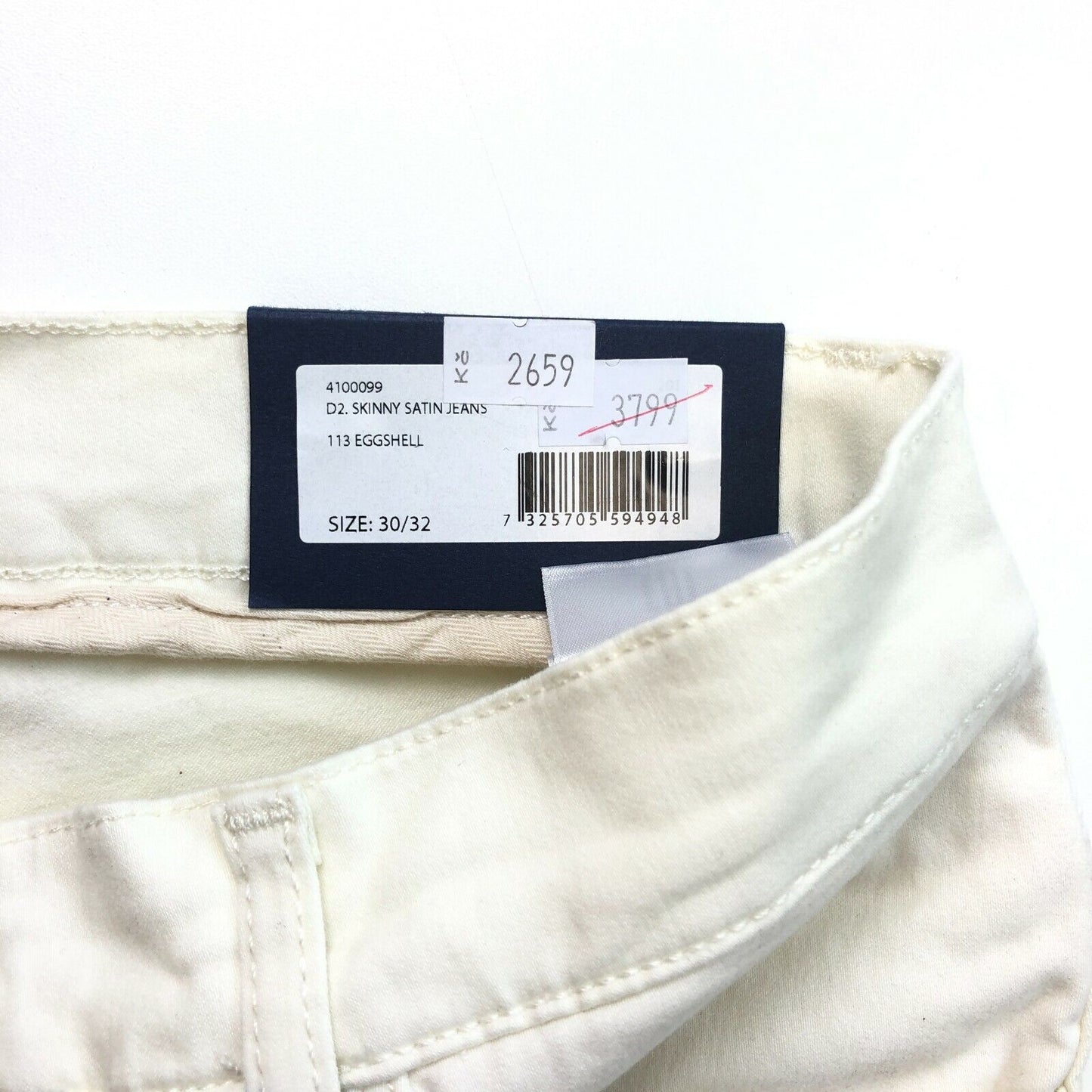 GANT White Satin Skinny Jeans Size W30 L32