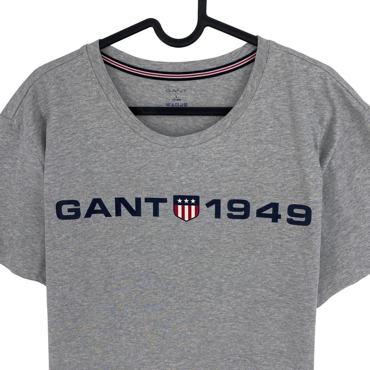 GANT T-Shirt mit Rundhalsausschnitt und Retro-Schild, Grau, Größe L