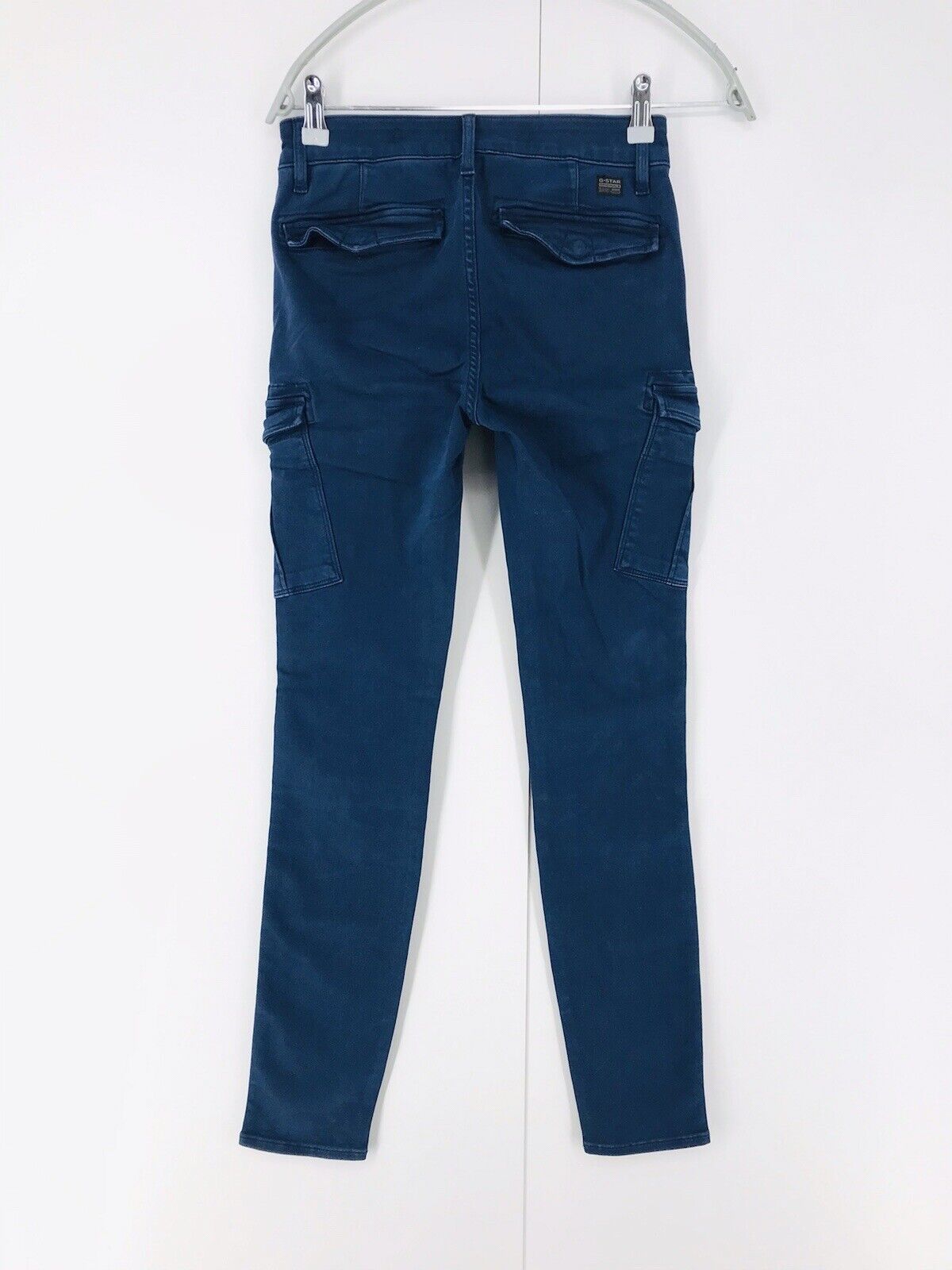 G-STAR RAW ROVIC Women Blue High Rise Super Skinny Fit Chino Trousers W24 L32