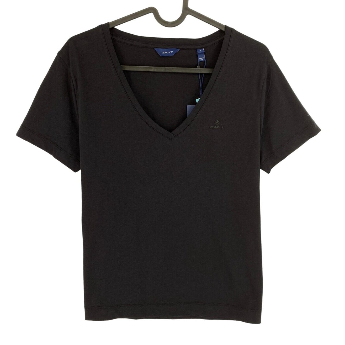 GANT T-shirt noir original à col en V Taille S