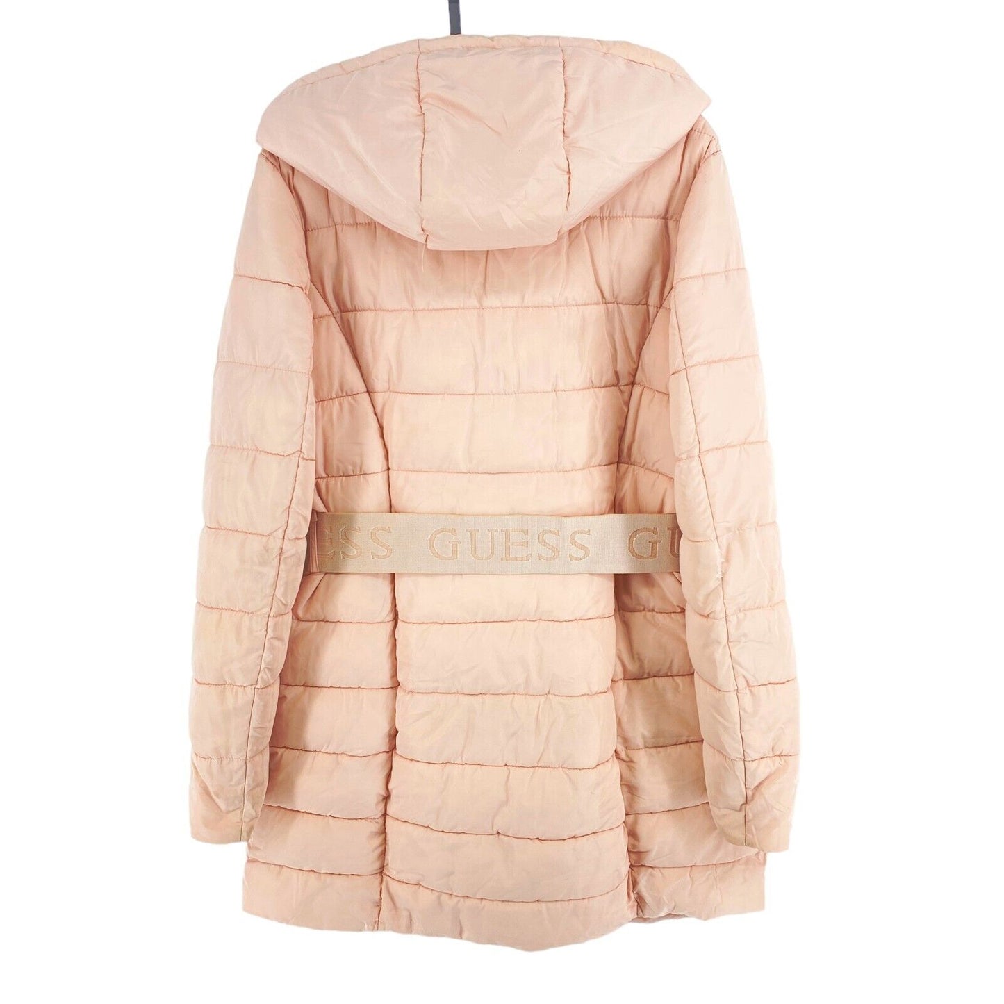 GUESS Manteau doudoune à capuche ceinturé rose clair Taille S