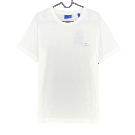 GANT White Slim Mercherized Crew Neck T Shirt Size M