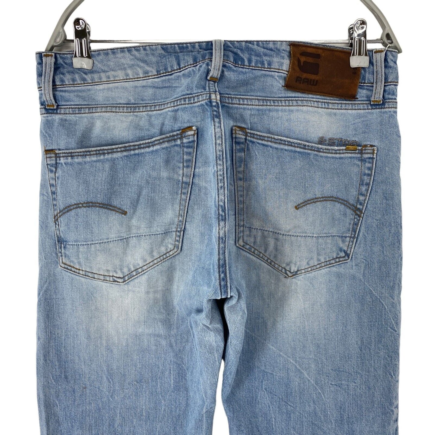 G-STAR 3301 Blaue Jeans mit normaler gerader Passform, W30 L32