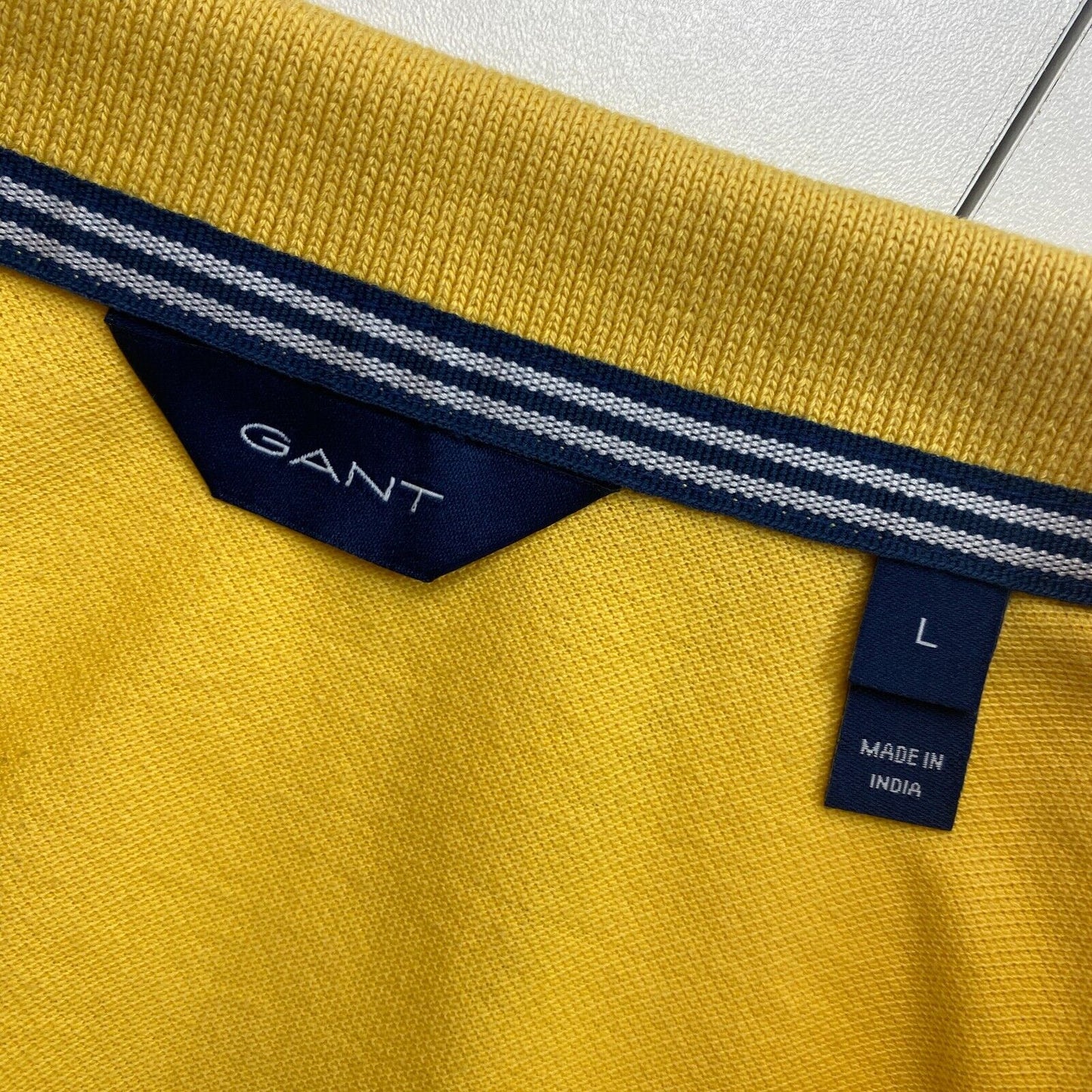 GANT Gelbes Original Piqué-Poloshirt Größe L