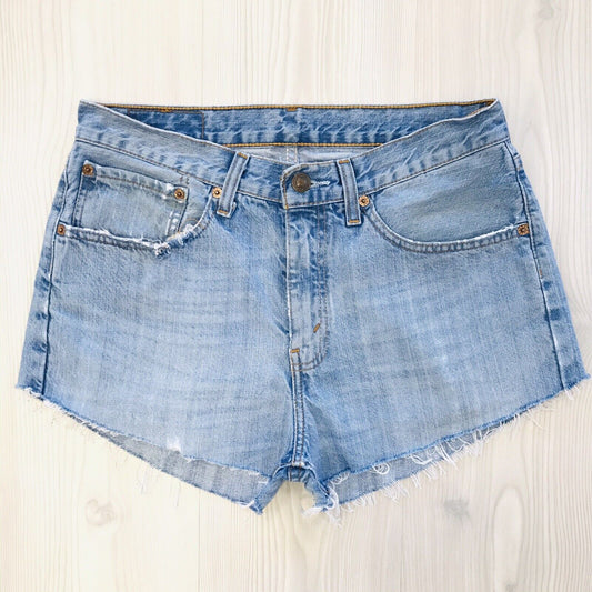 Levi's 751 Women’s Custom Made Blue Straight Fit Cut-Off Shorts W31