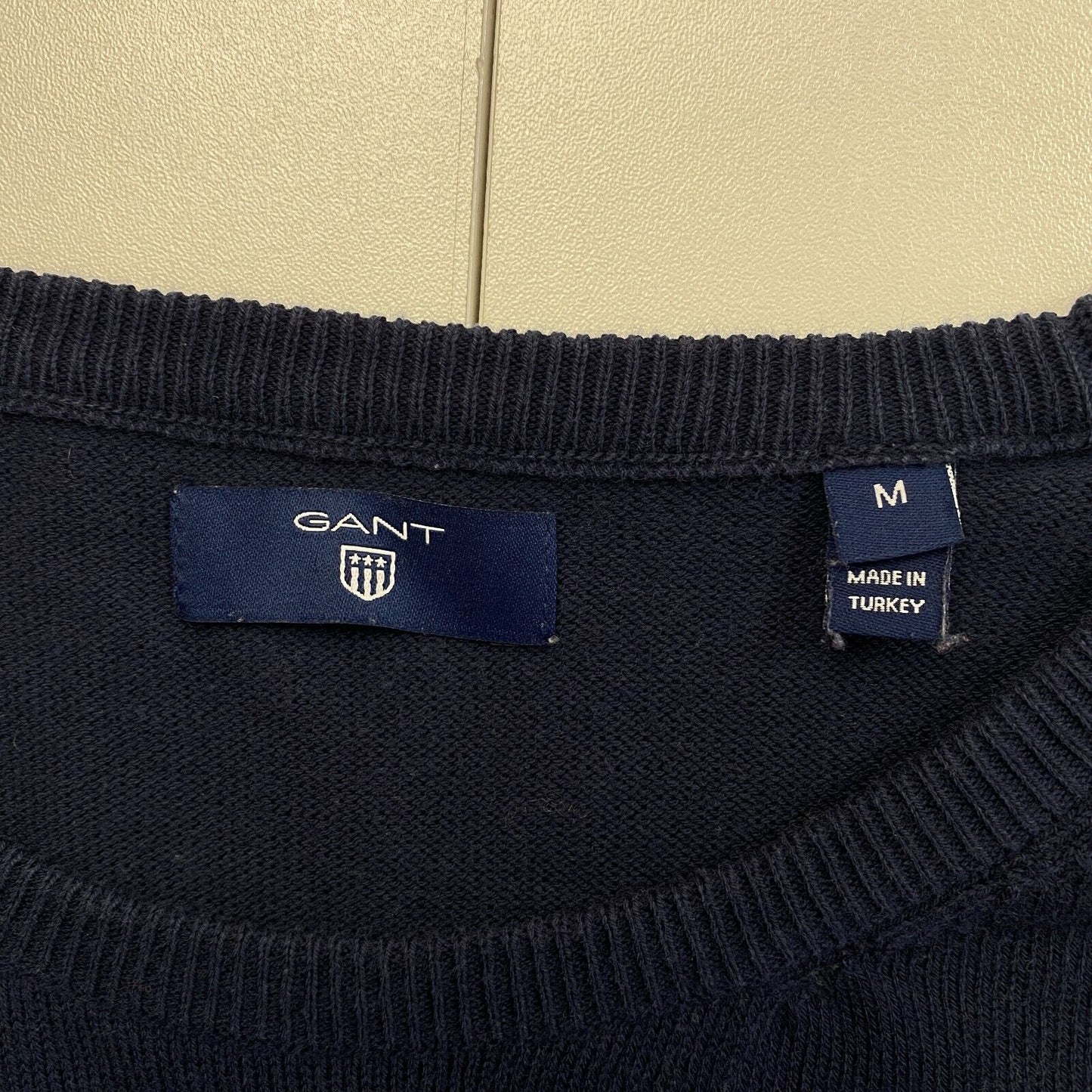 GANT Marineblau Leichtgewicht Baumwolle Rundhals Pullover Pullover Pullover Größe M