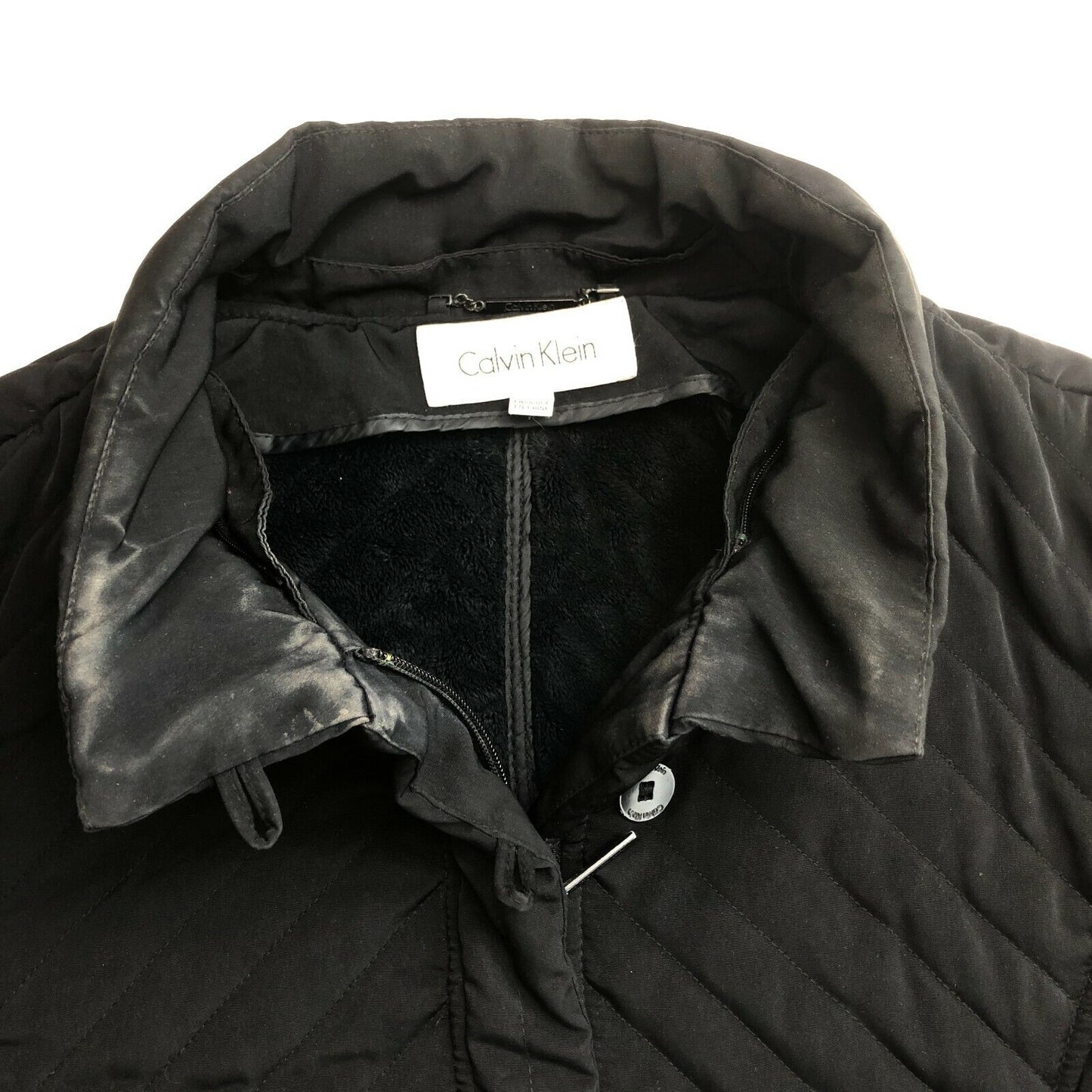 CALVIN KLEIN Black Padded Jacket Coat Size L