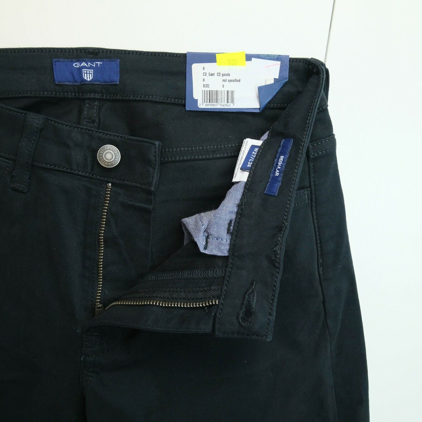 GANT Black Regular Satin Jeans Size W27 L34