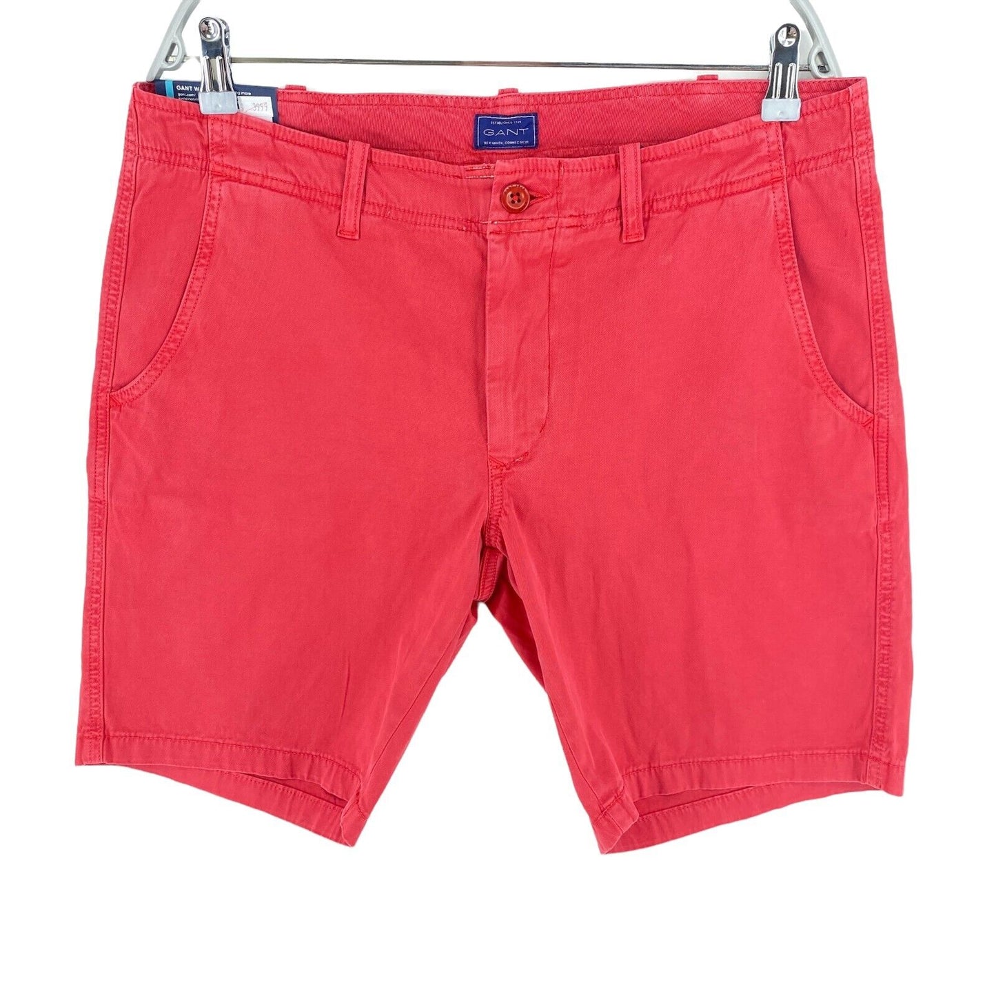 GANT Red Slim Broken In Chino Shorts W35