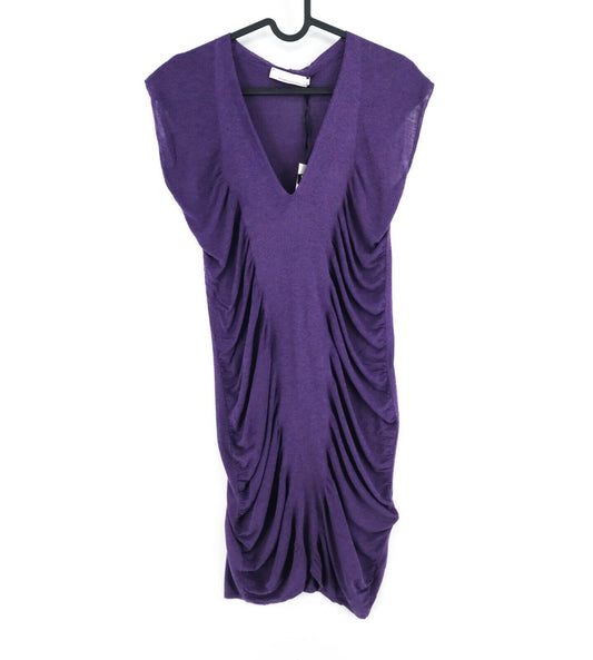 COMPAGNIA ITALIANA Purple V Neck Sleeveless Tunic Dress Size S