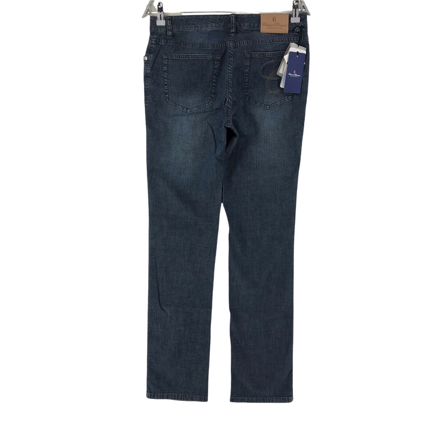 Conte of Florence Damen Jeans, Blau, Regular Straight Fit, Größe 46 W29