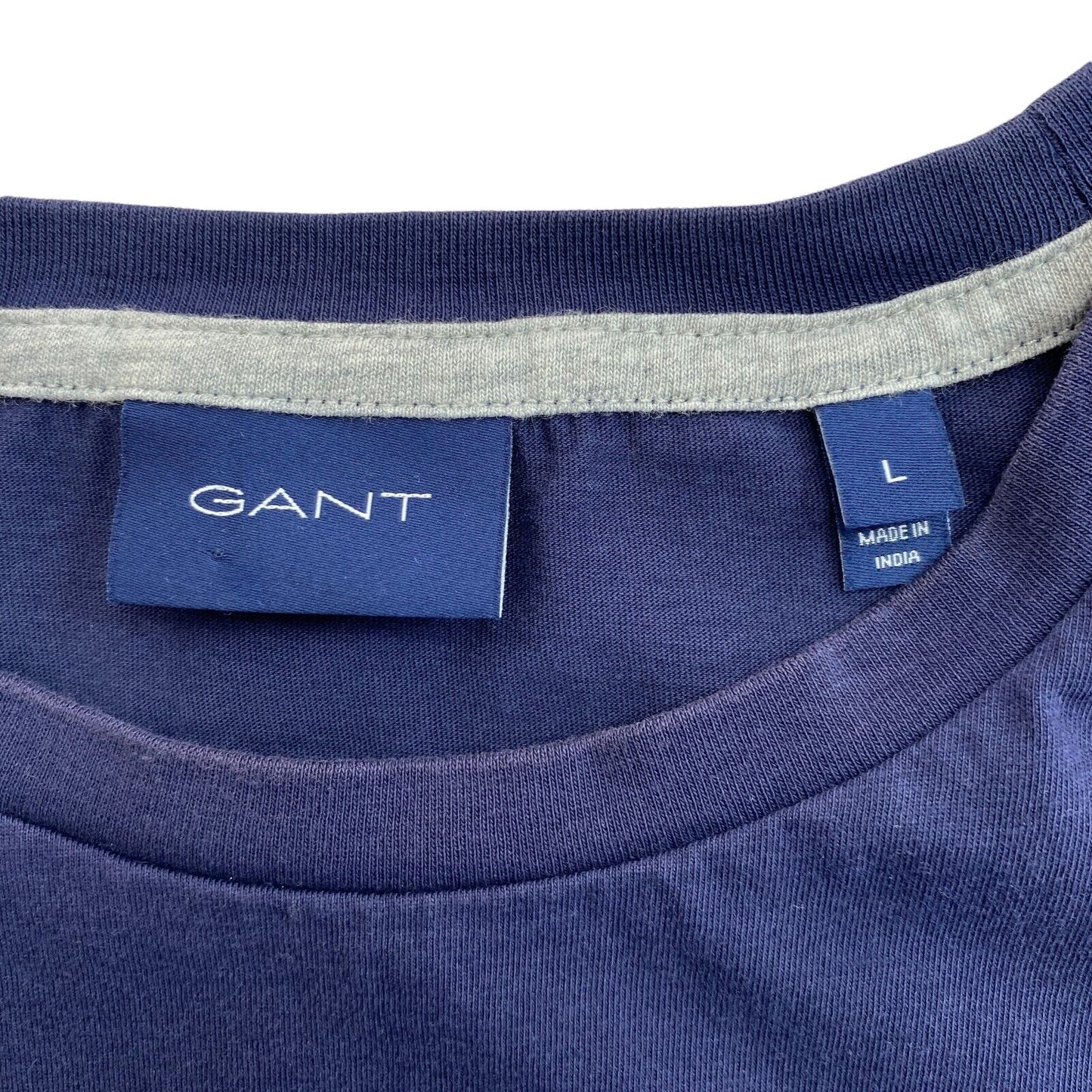 GANT Navy Blue Archive Shield Crew Neck T Shirt Size L