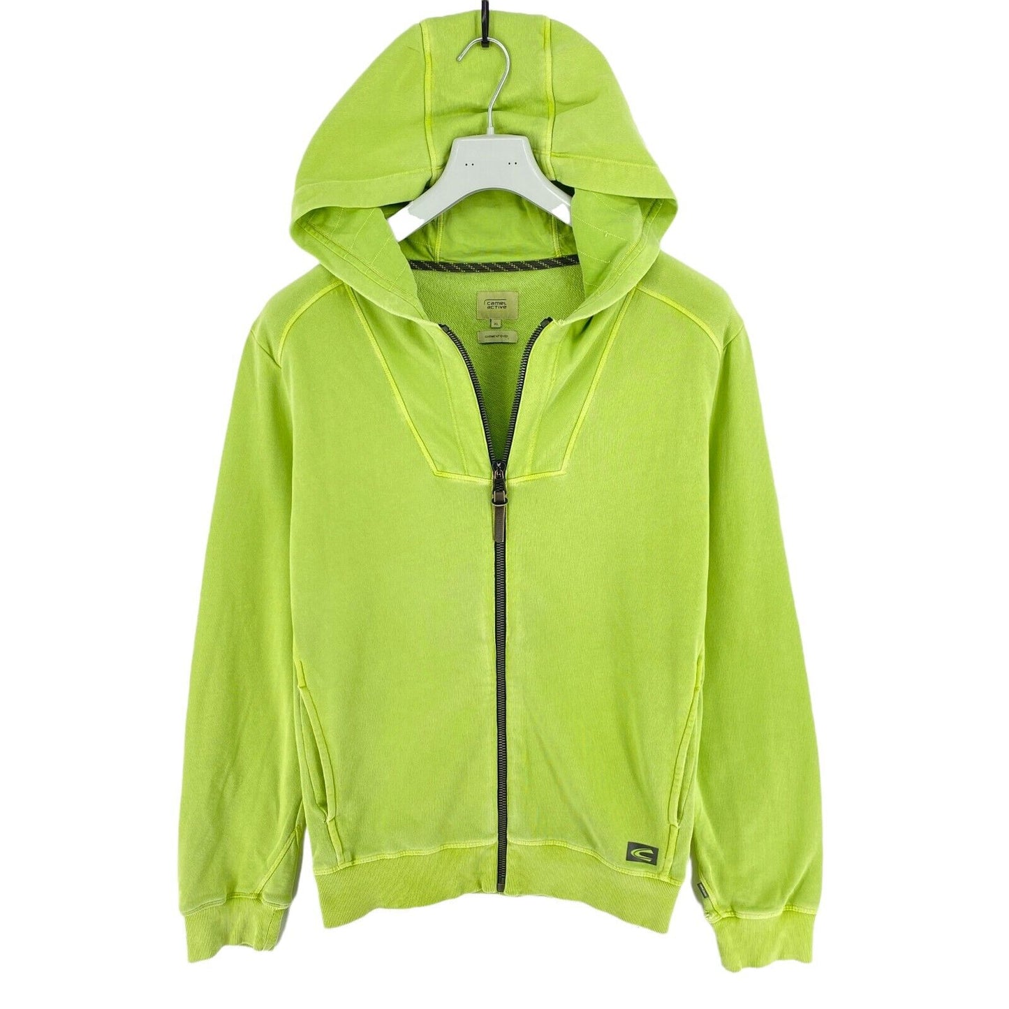 Camel Active Light Green Garment Dyed Full Zip Pull à capuche Taille XL