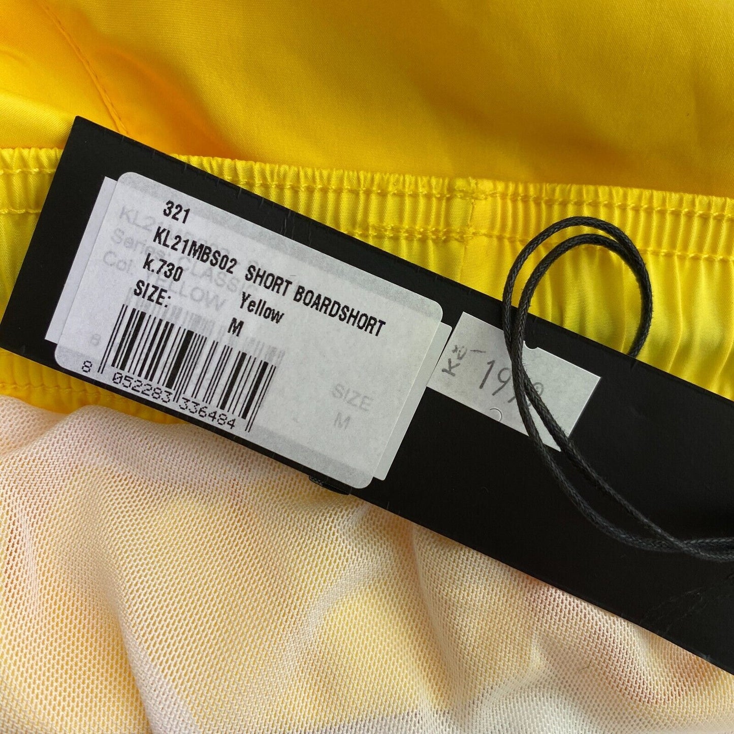 Karl Lagerfeld Yellow Classic Regular Fit Board Swimming Shorts Size M