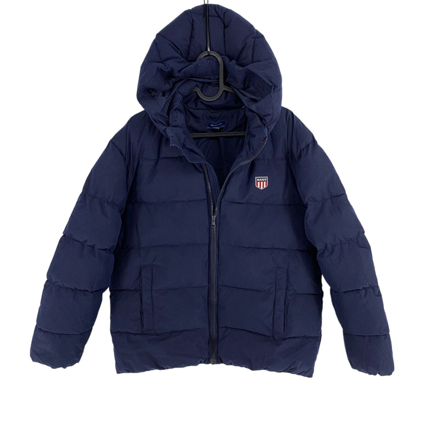 GANT Boys Navy Blu Retro Shield Padded Hooded Coat Size 13-14 Years 158/164 cm