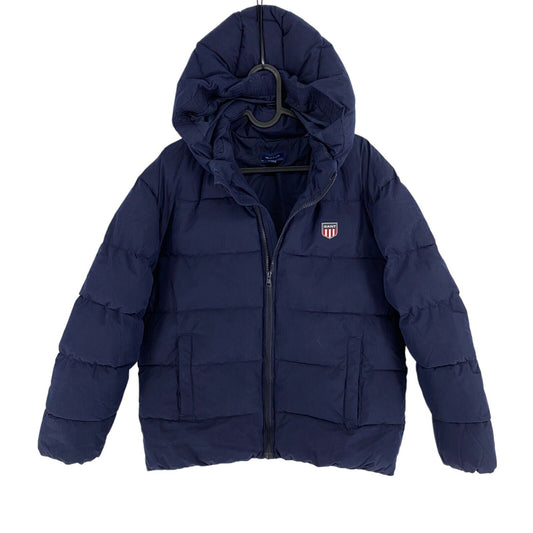 GANT Boys Navy Blu Retro Shield Padded Hooded Coat Size 13-14 Years 158/164 cm