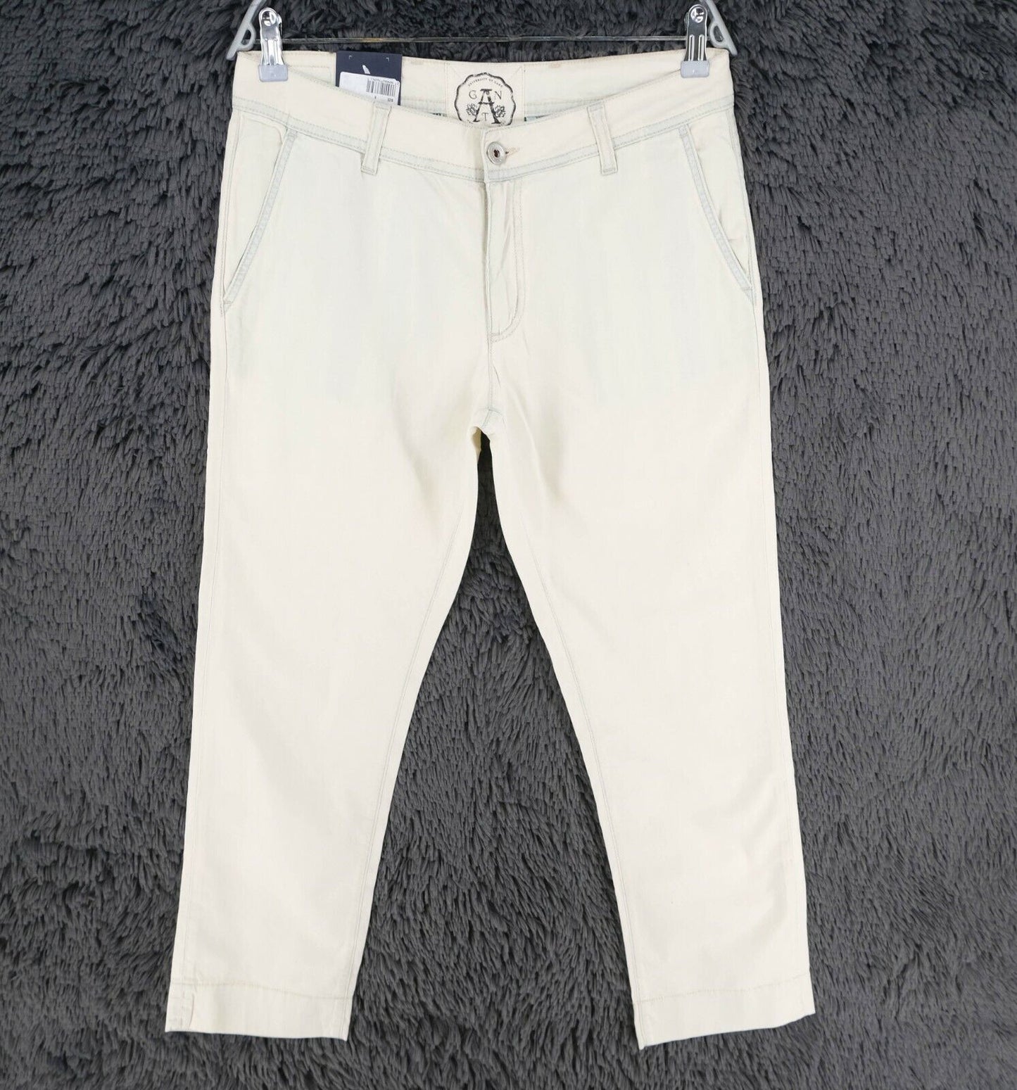 GANT White Cropped Chino Pants Trousers Size 38