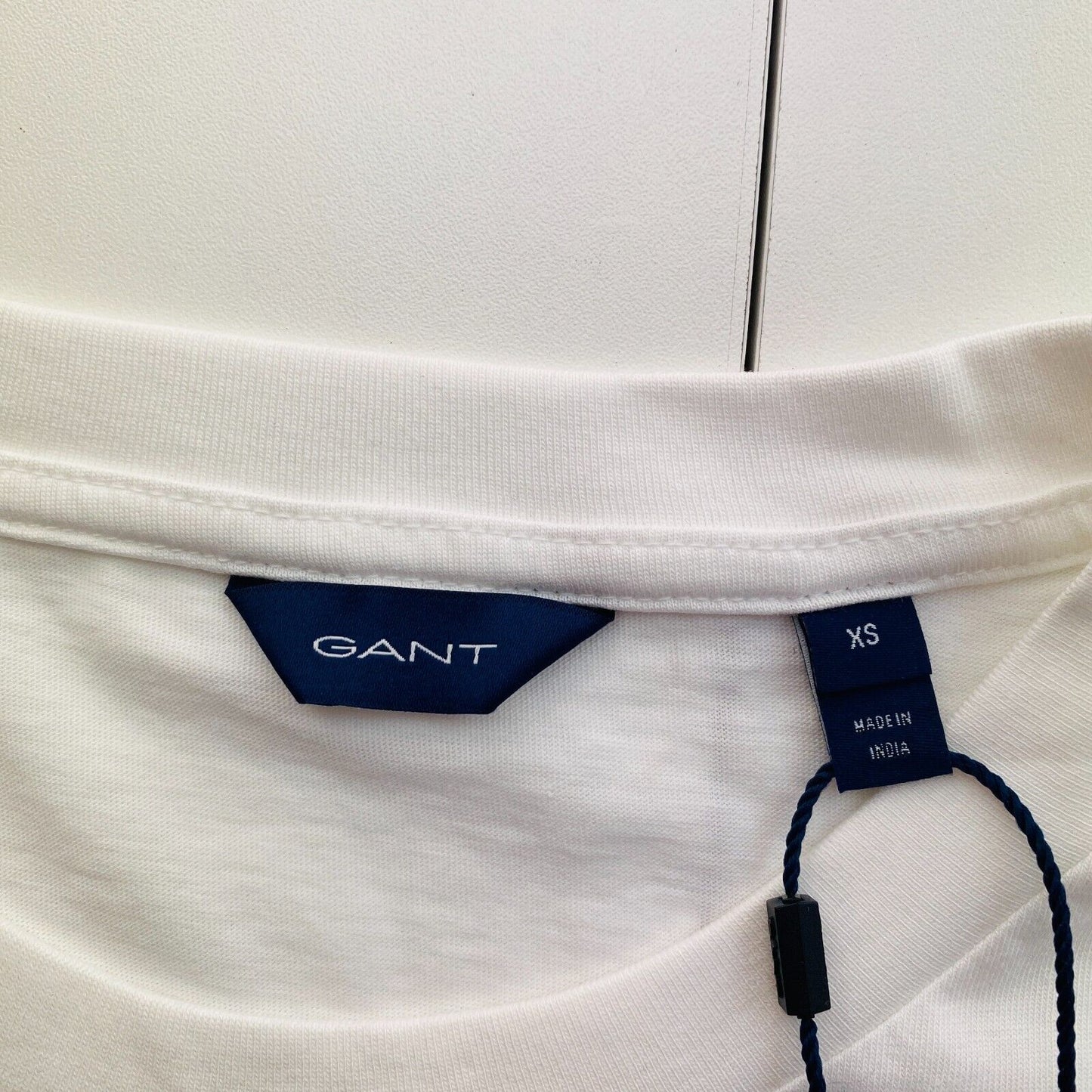 GANT Women White Tonal Archive Shield Crew Neck Short Sleeve T Shirt Size XS