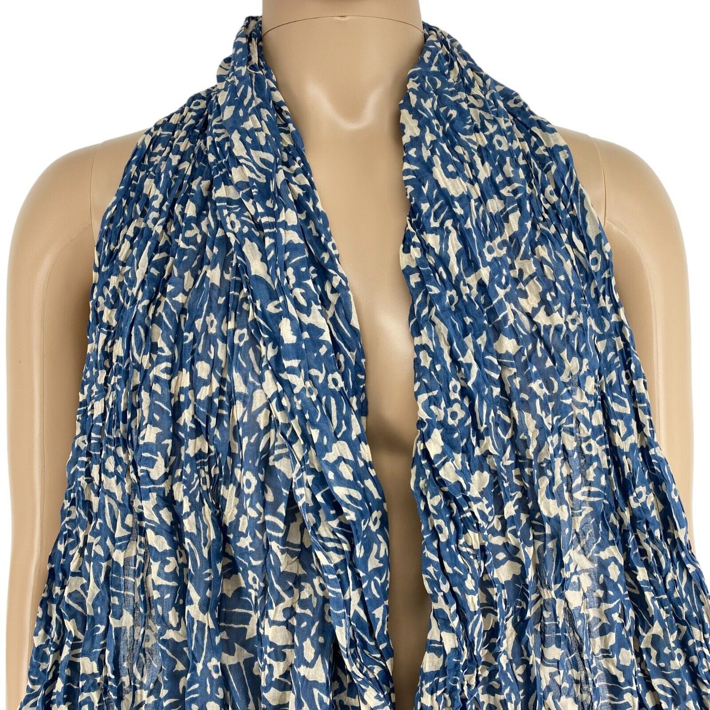 PART TWO Blue Printed Scarf Shawl