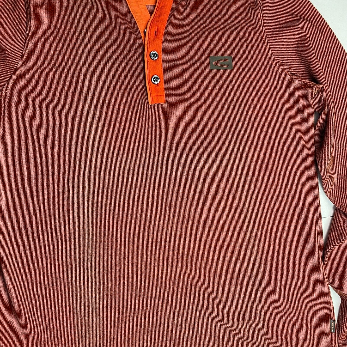 Camel Active Orange Henley Neck Pull Pull Taille S