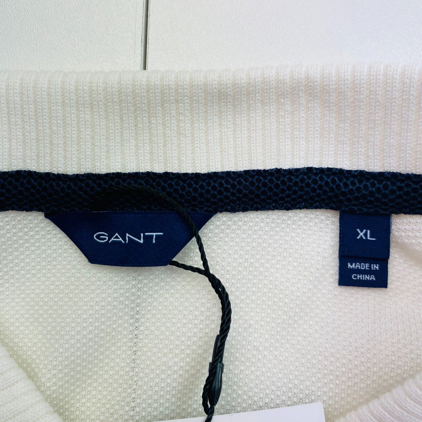 GANT Weißes Rope Icon Piqué-Poloshirt, Größe XL