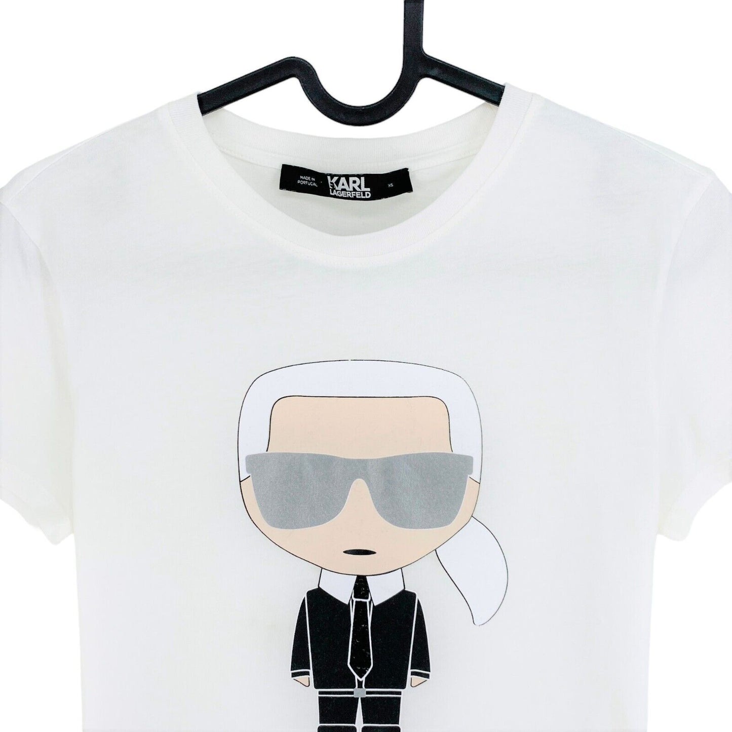 Karl Lagerfeld White Ikonik Karl Crew Neck T Shirt Size XS