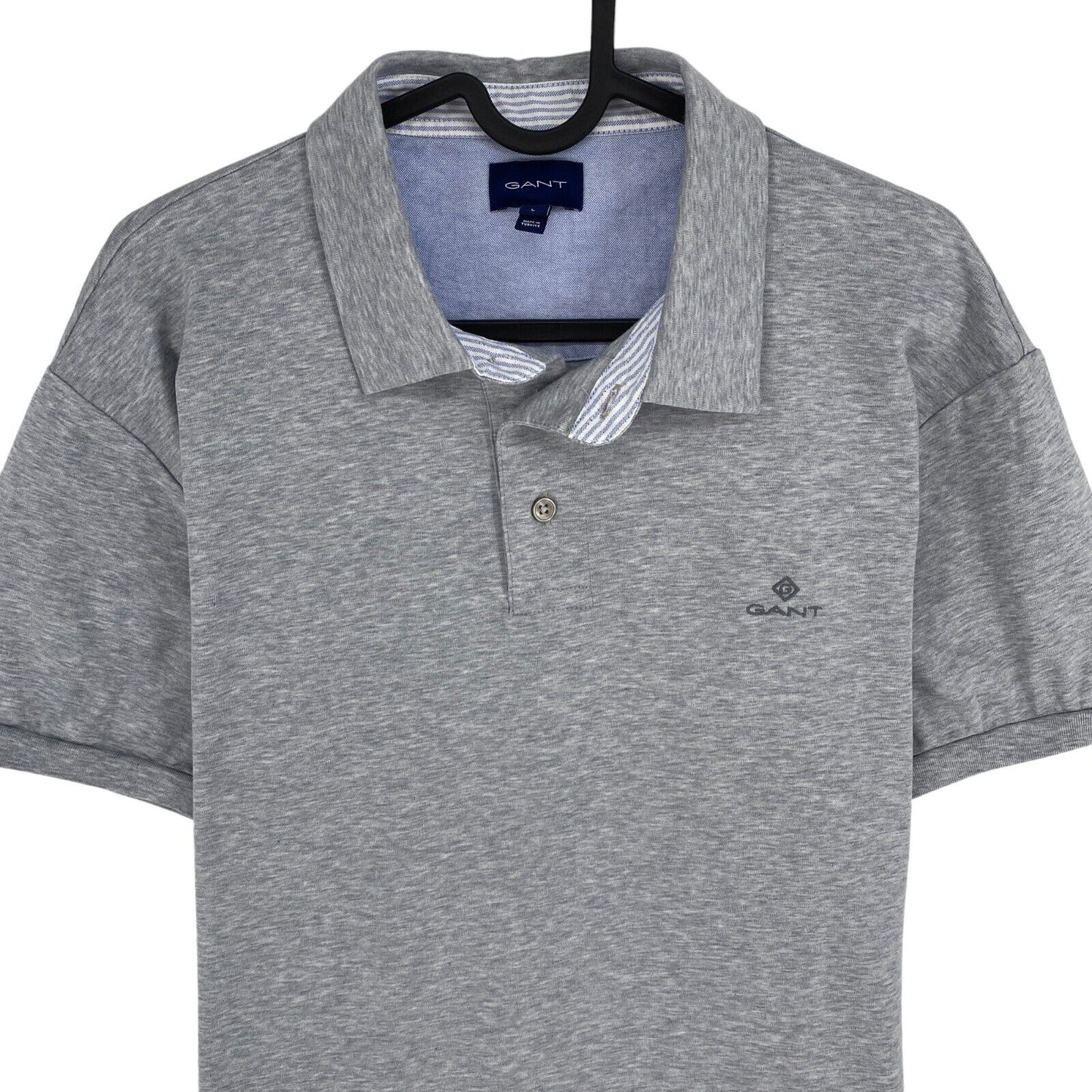 GANT Men Grey Jersey Rugger SS Polo Shirt Size L