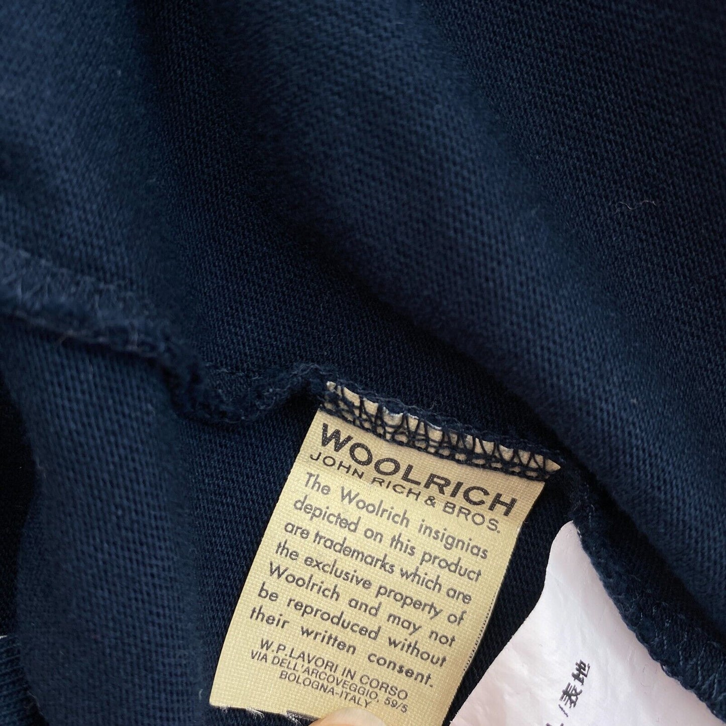 WOOLRICH Navy Blue Long Sleeves Rugby Polo Sweater Jumper L