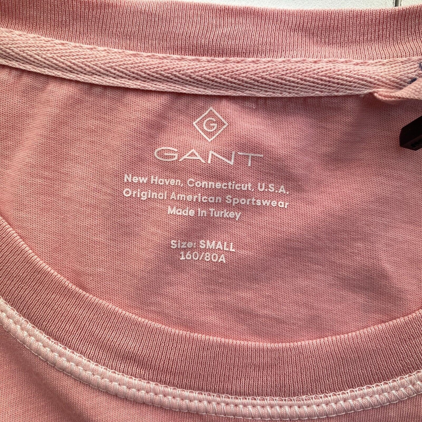 GANT Pink Sun Faded Crew Neck T-Shirt Size S