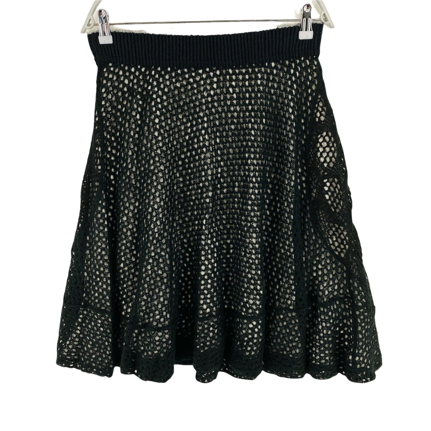 RRP €218 PIANURASTUDIO Black Flared Skirt Size 46 48 EU 42 44 UK 14 16