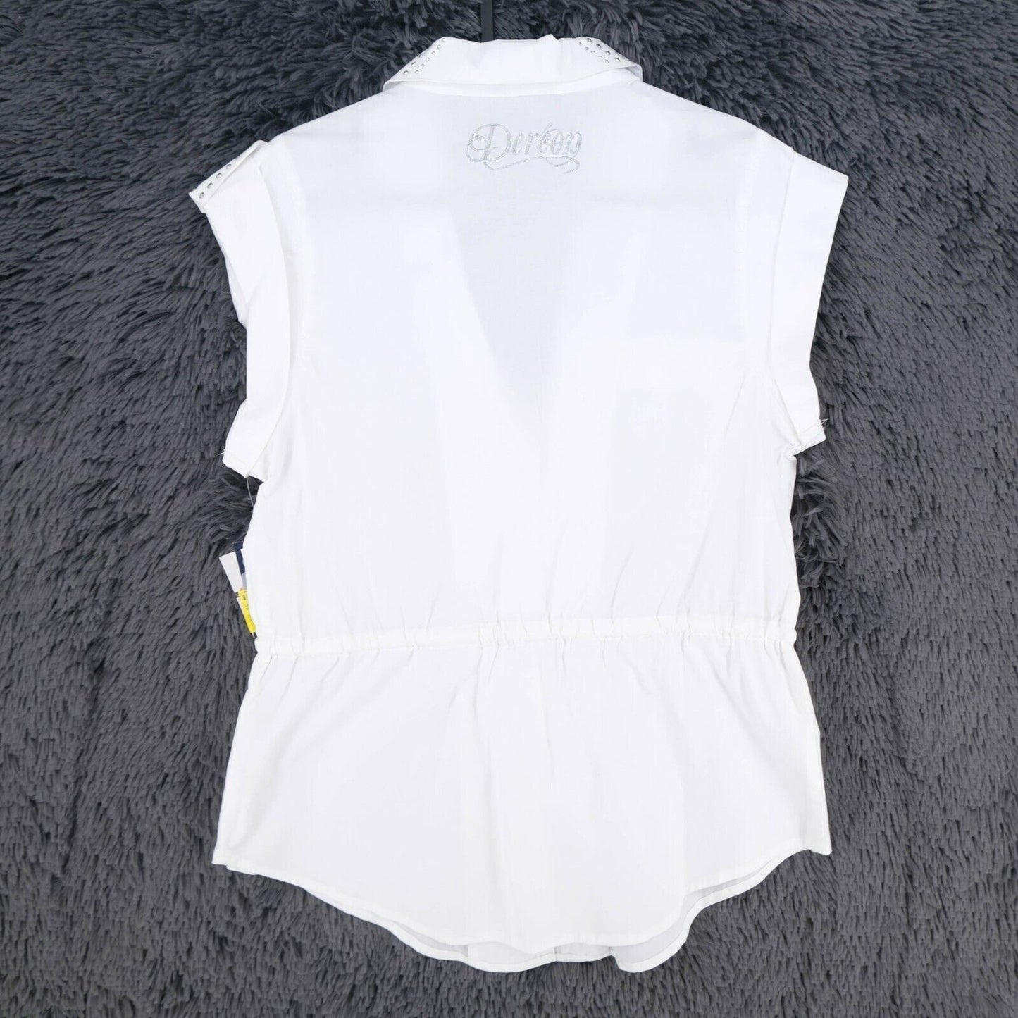 DEREON White V Neck Top Shirt Size S L