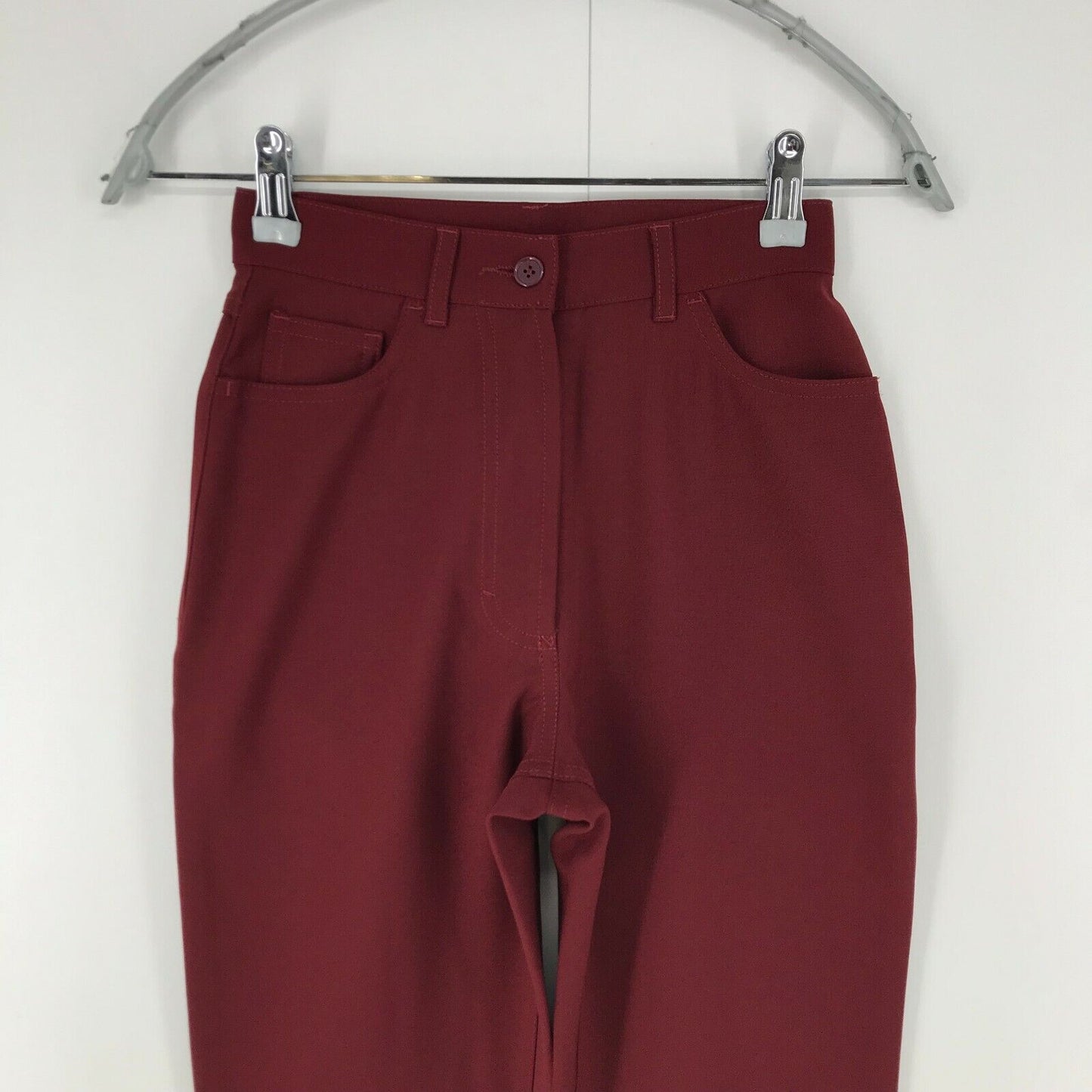 UNITED COLORS OF BENETTON Women Red Regular Fit Trousers Size EUR 38 W23