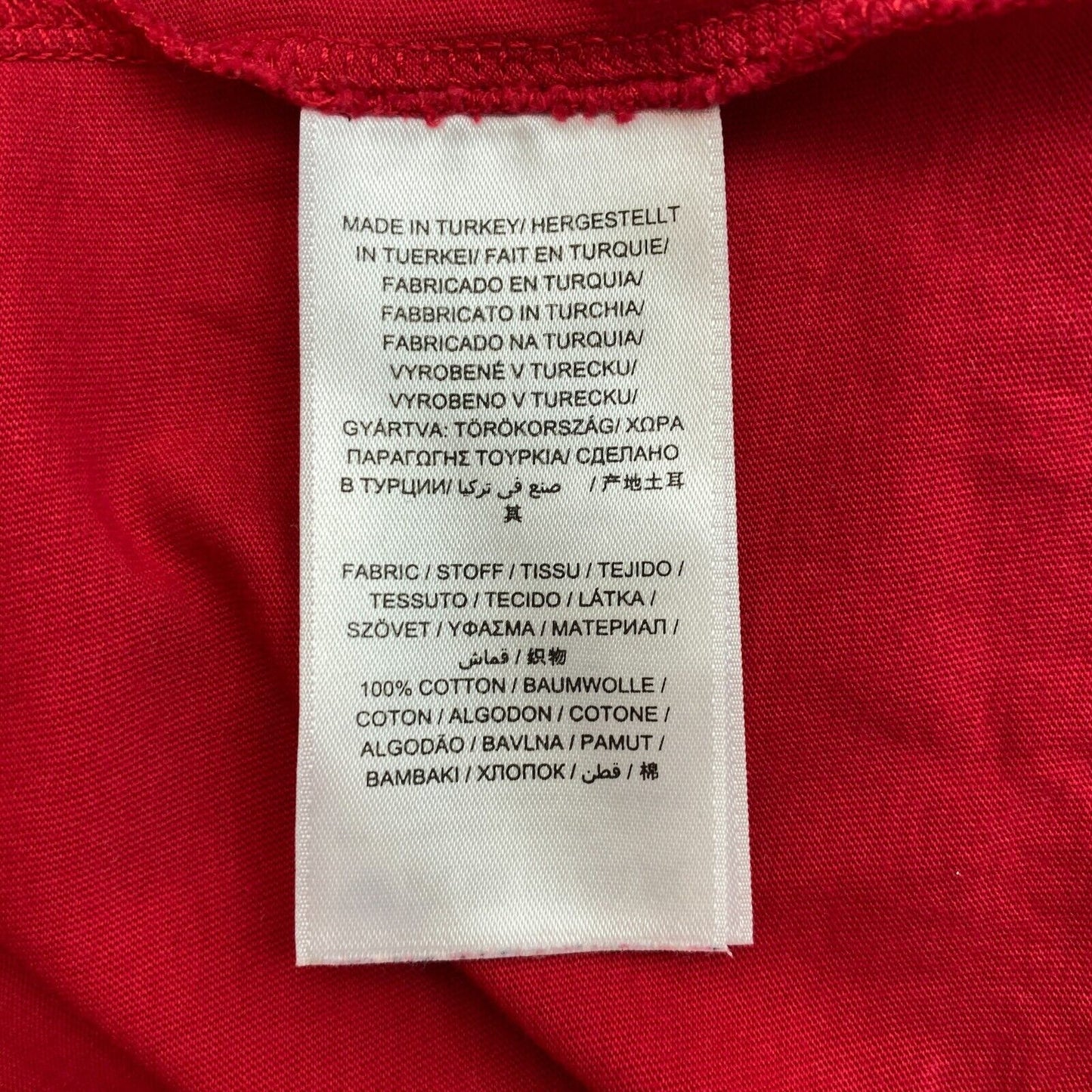 GANT T-shirt à col rond avec logo rouge Taille L