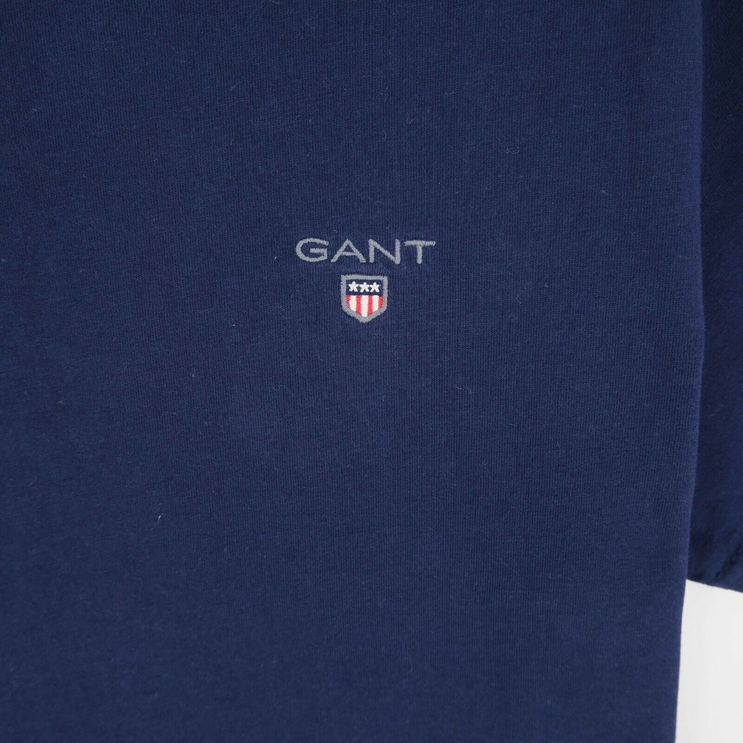 GANT T-Shirt mit Rundhalsausschnitt und Original-Logo, Marineblau, schmale Passform, Größe S