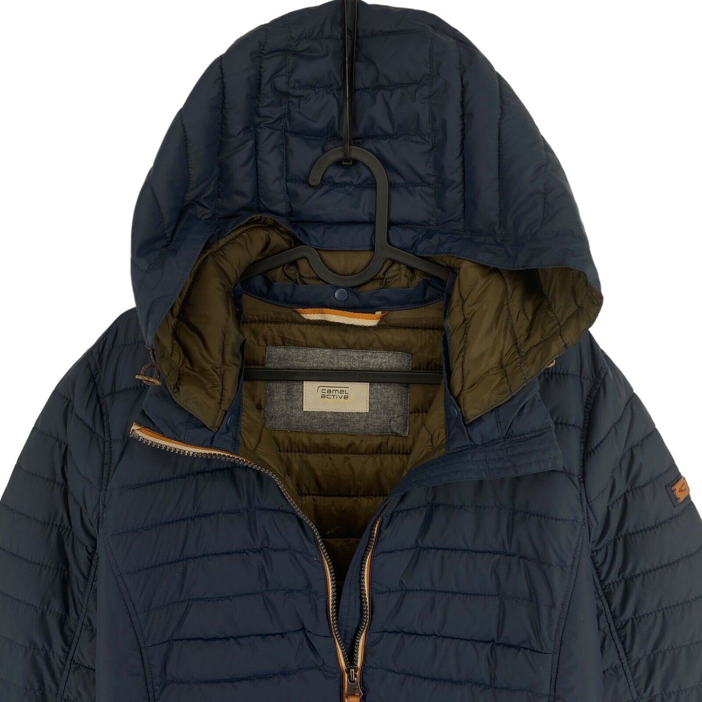 CAMEL ACTIVE Navy Blue Quilted Padded Hooded Coat Jacket Size EU 42 UK 14 US 12