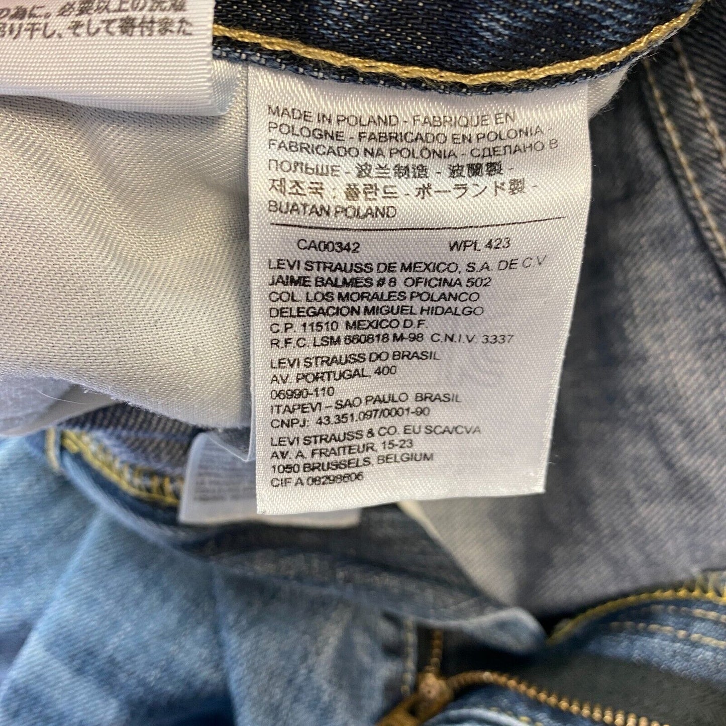 Levi's 506 Jean coupe droite régulière bleu W36 L34