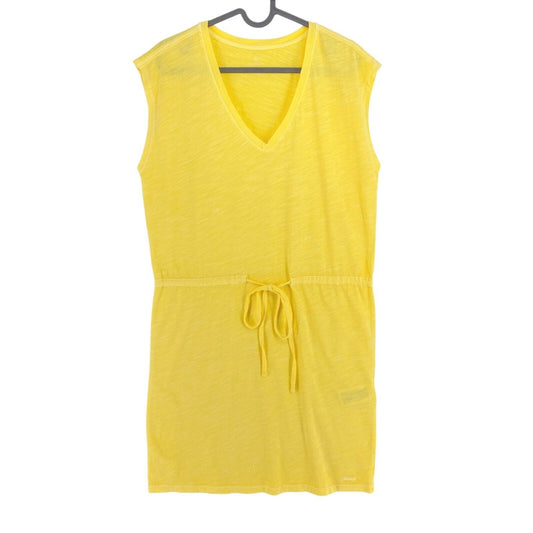 GANT Yellow Sun Faded V Neck T Shirt Dress Size S