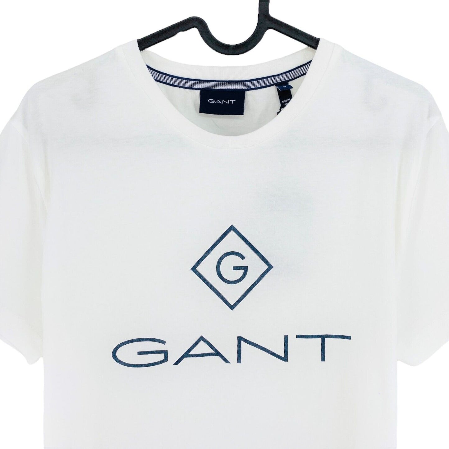 GANT T-Shirt mit Rundhalsausschnitt, Lock Up, Weiß, Größe S