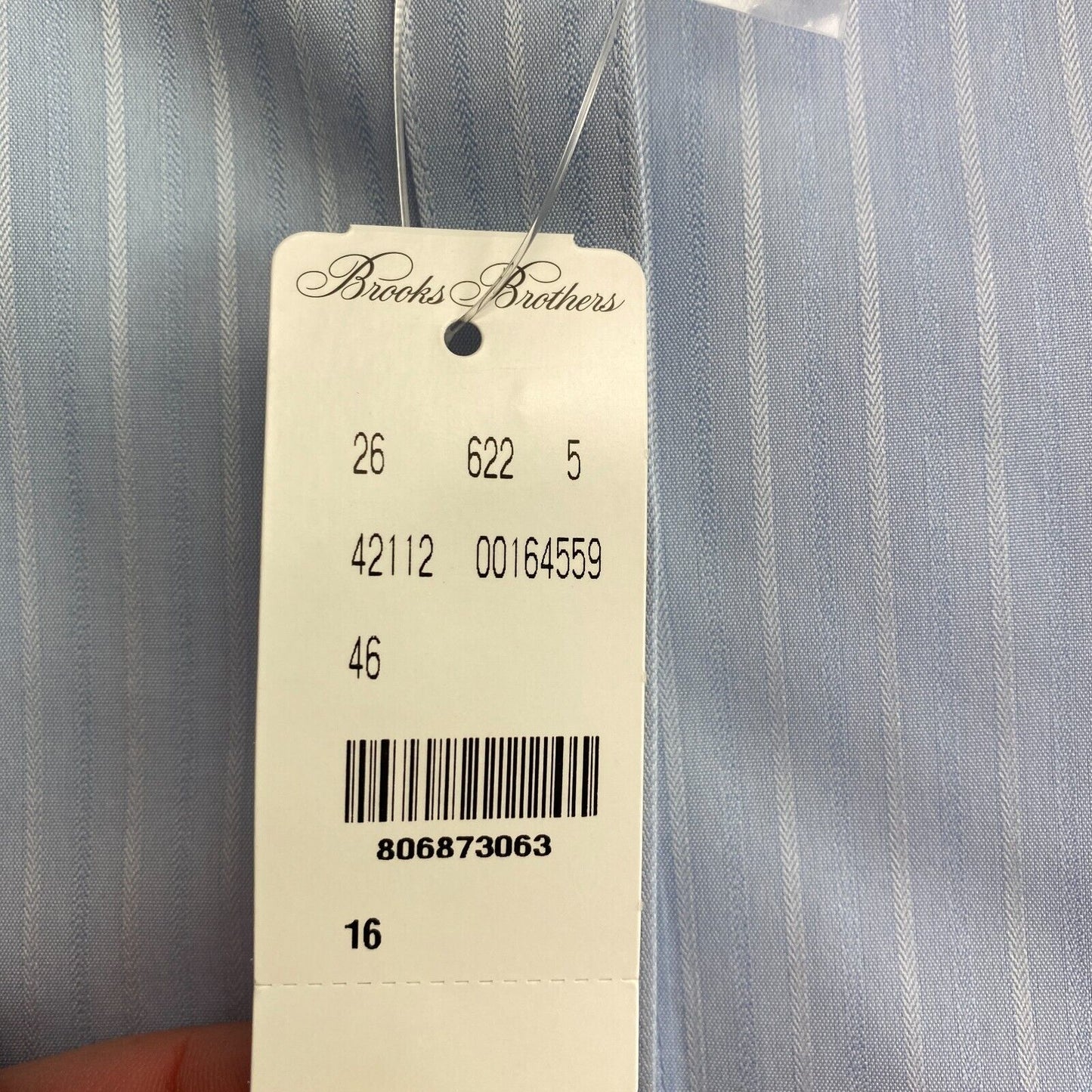 Brooks Brothers Chemise en coton ajustée à rayures bleues Taille EU 44 UK 18 US 16