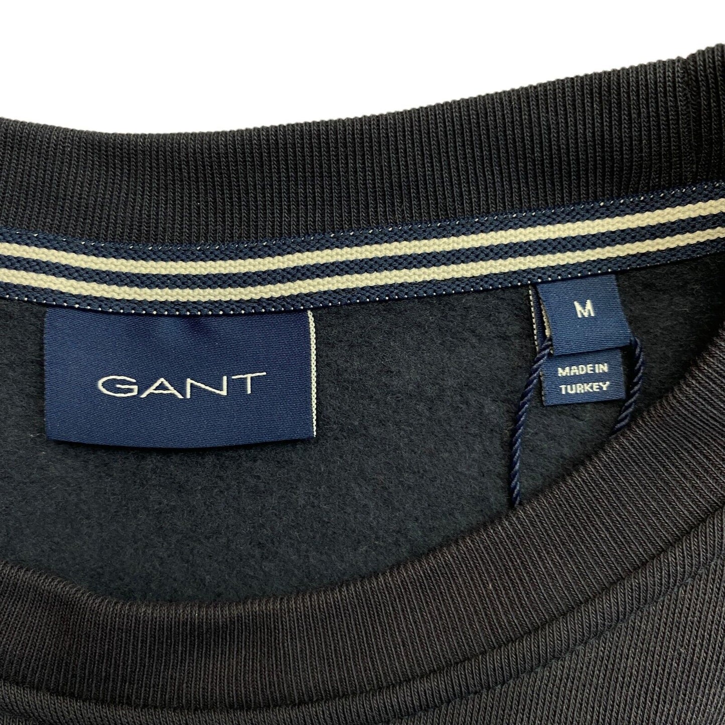 GANT Navy Blue Logo Crew Neck Jumper Sweater Size M