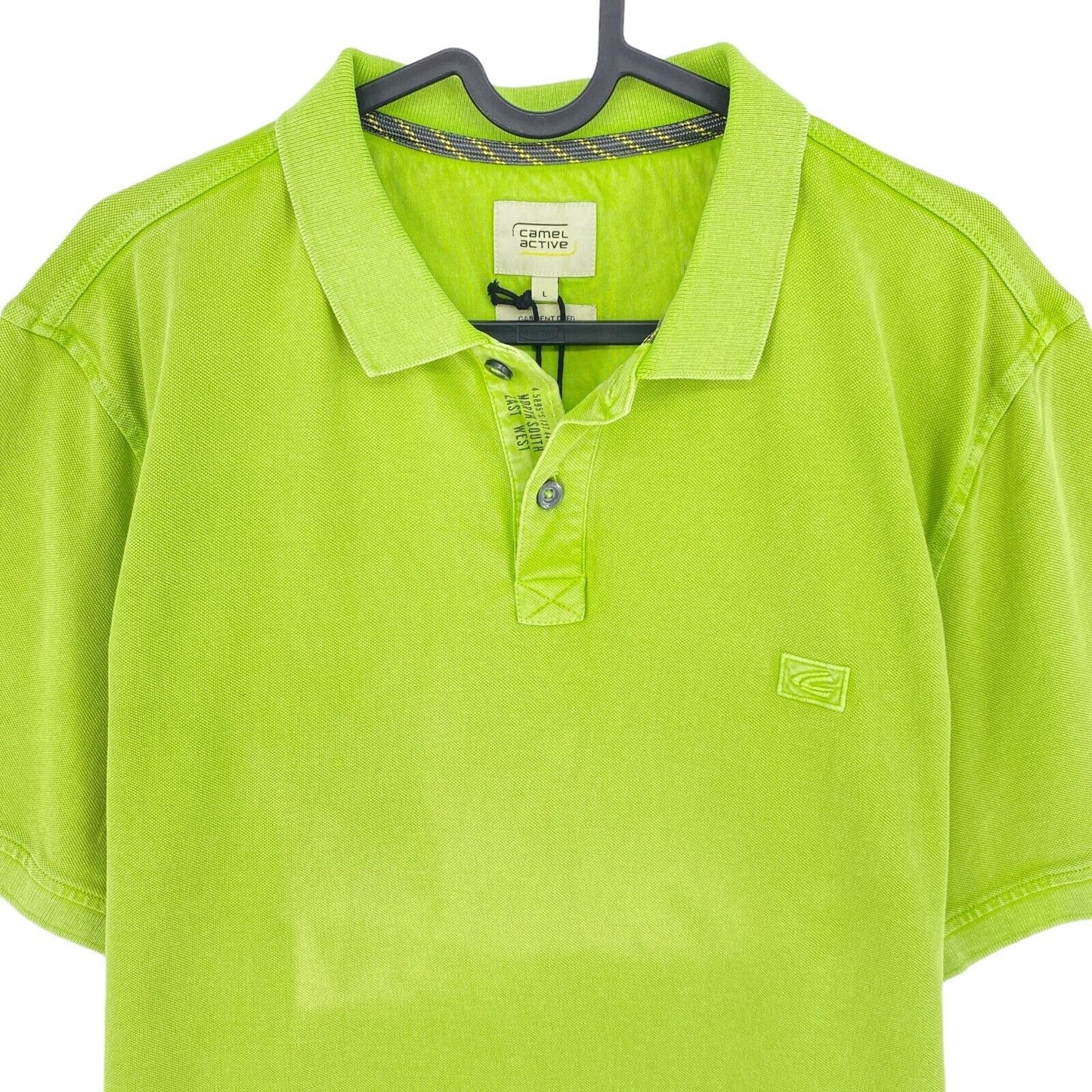 Camel Active Light Green Logo Pique Polo Shirt Size L