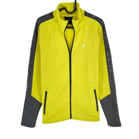 Peak Performance Women Yellow Rider Zip Jacket Size L