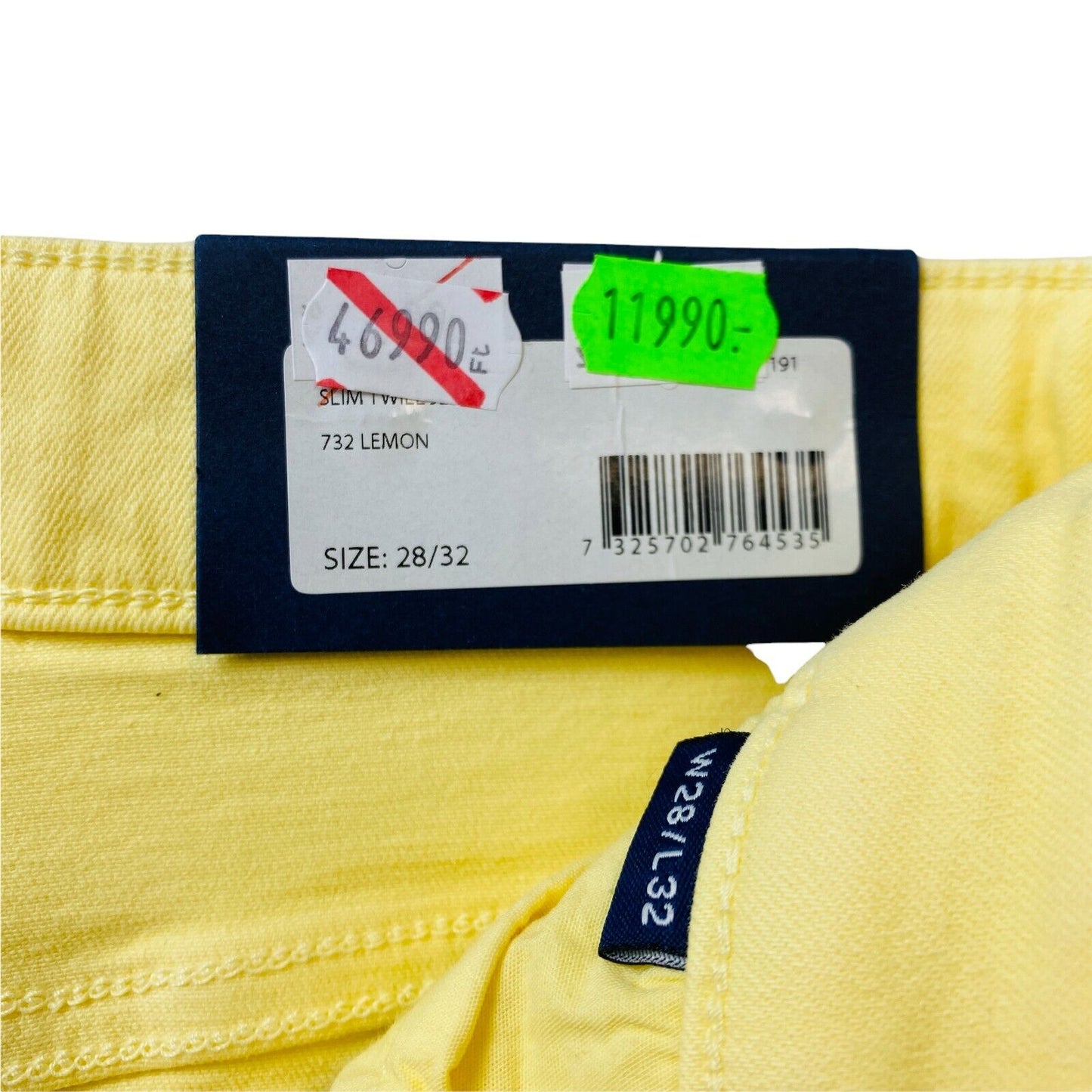 GANT Women Yellow Stretch Mid Rise Slim Tapered Fit Jeans Size W28 L32