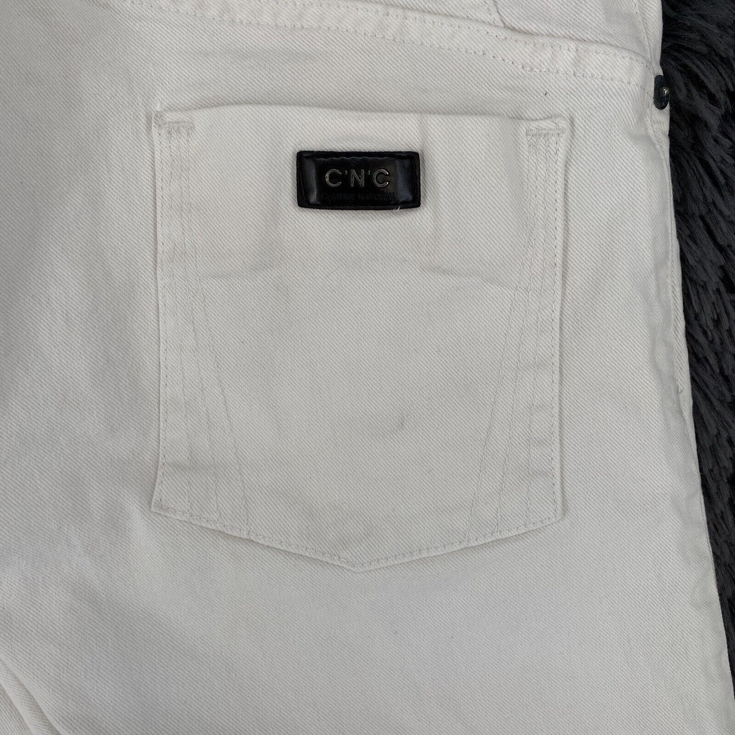 CNC Women White Skinny Fit Jeans Size W33 L34 Made In Italy