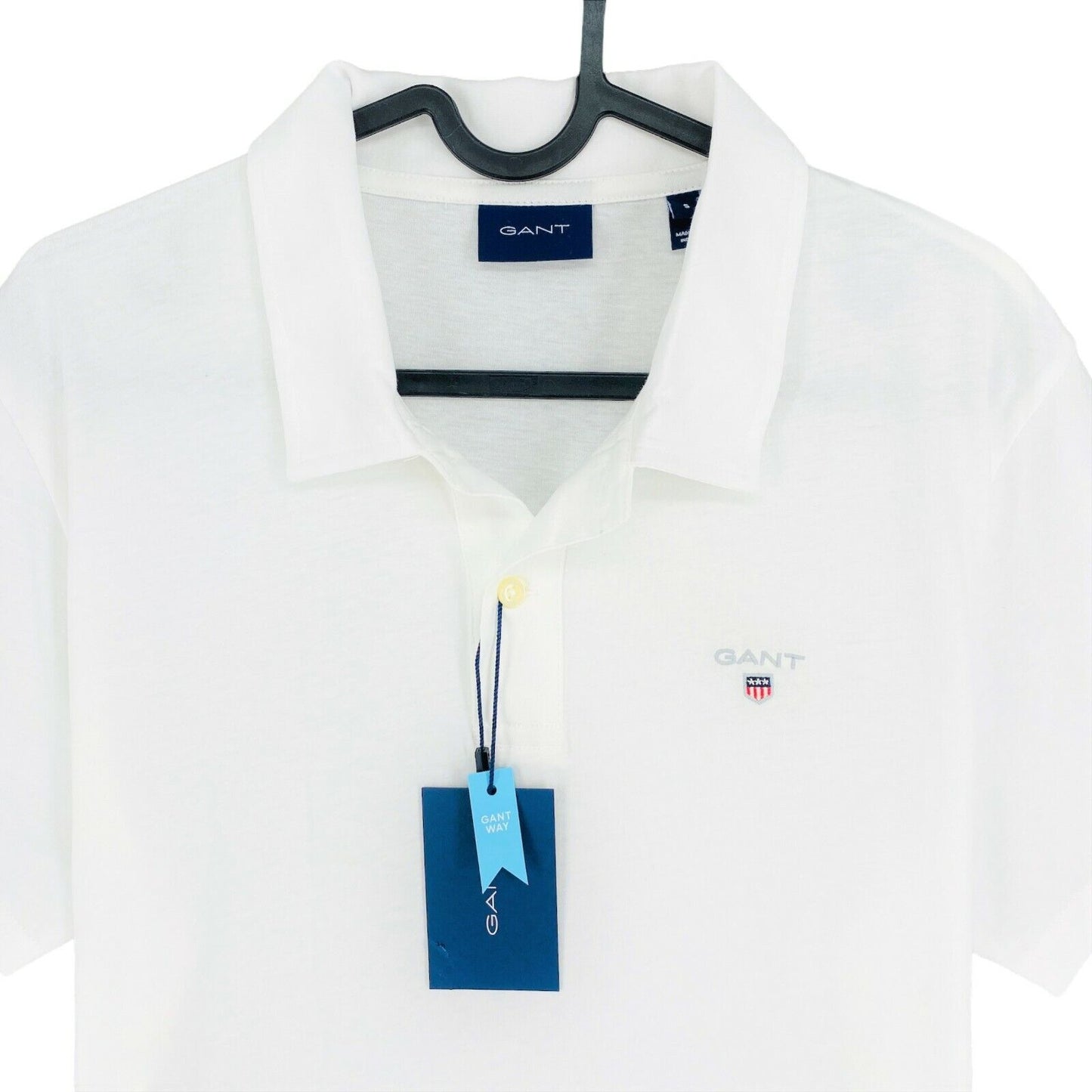 GANT Weißes Original Jersey Rugger Poloshirt Größe S