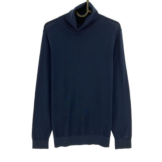 GANT Marineblauer Rollkragenpullover aus 100 % Wolle, Größe XS