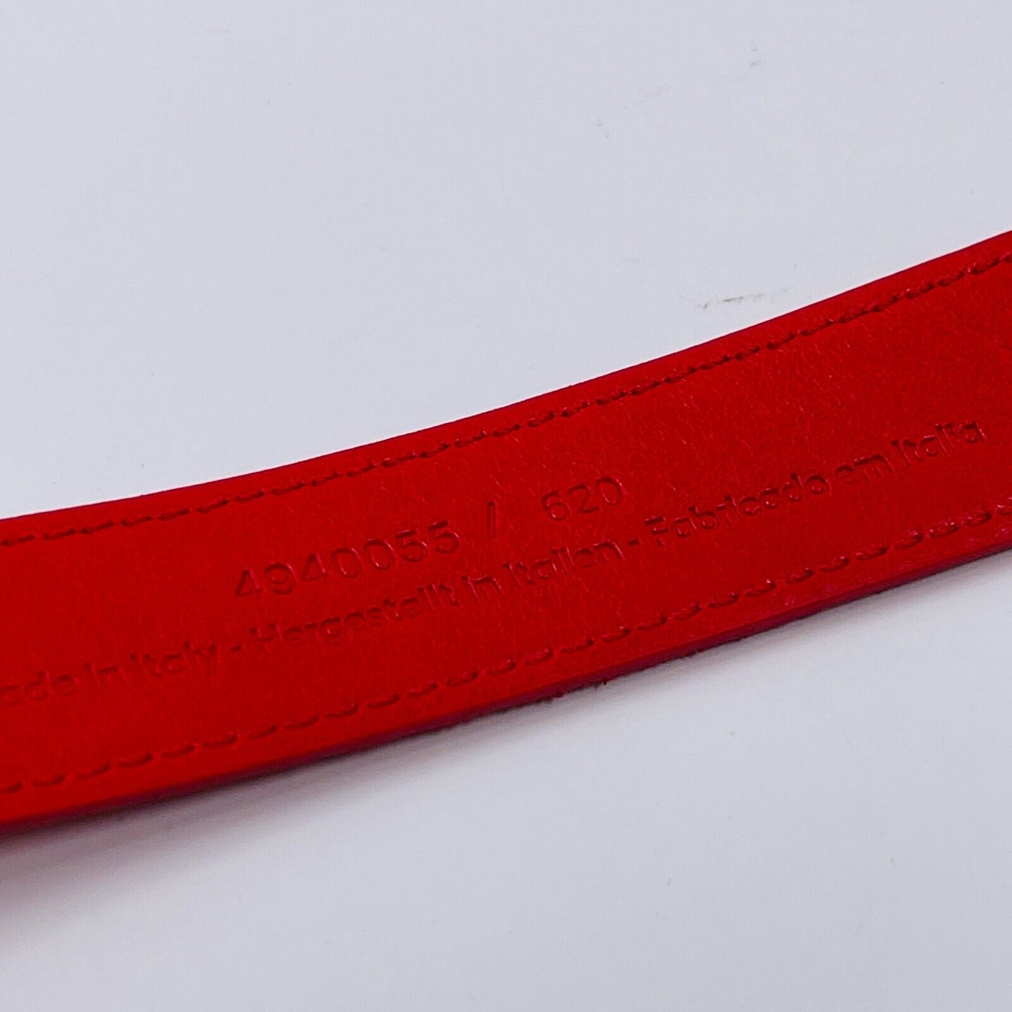 GANT Red 100% Suede Leather Belt Size 75 cm 30 in.