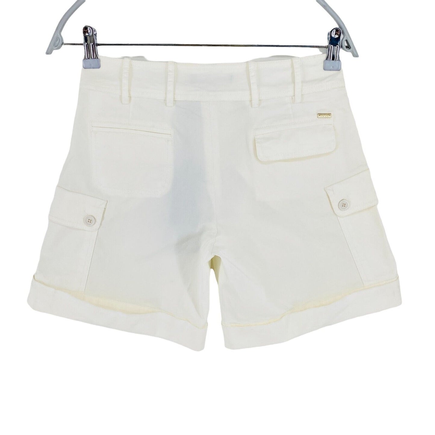 RRP €173 LIU JO White Cargo Shorts Size 42 W30