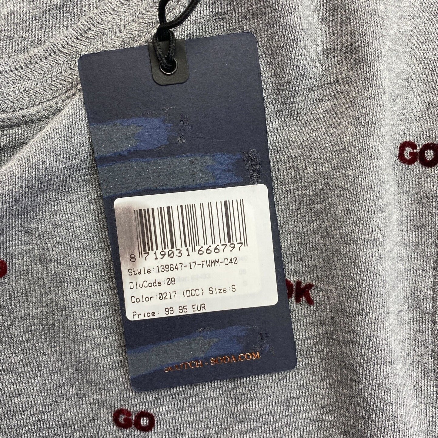 UVP 99 € SCOTCH &amp; SODA Grauer One Of A Kind Rundhalspullover Pullover Größe S