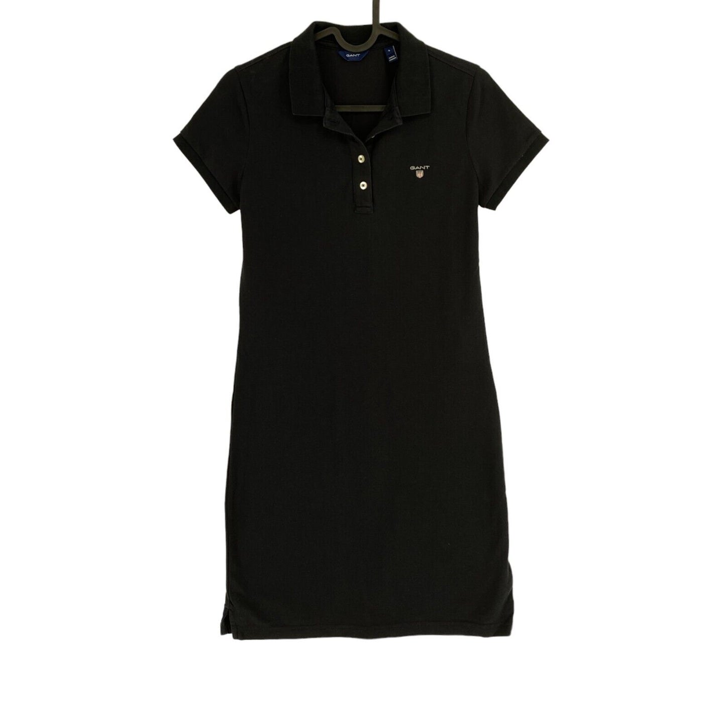 GANT Women Black Original SS Pique Polo Dress Size S